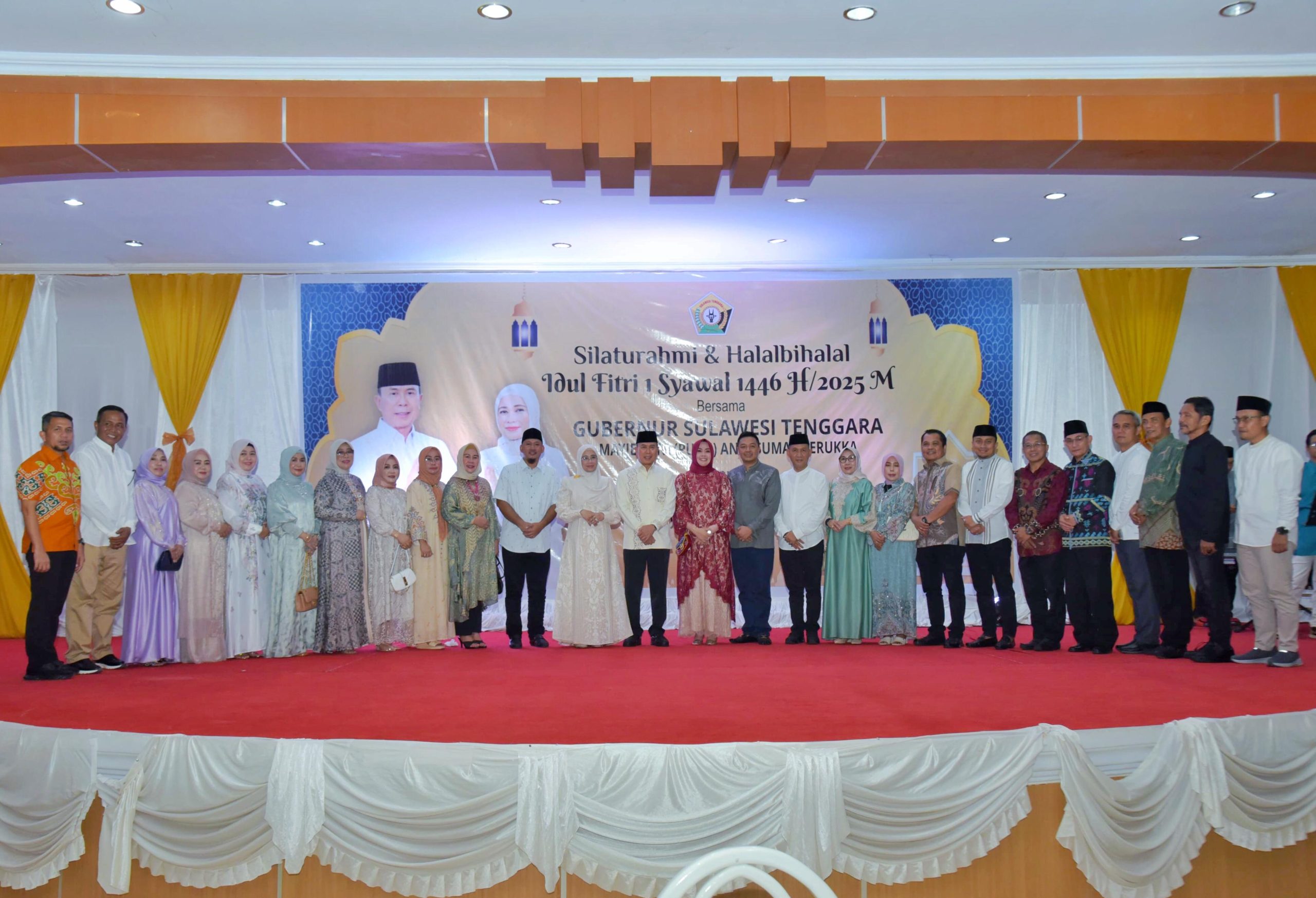 Raut Bahagia Siska-Sudirman, Disambut Hangat Gubernur Sultra saat Acara Halalbihalal di Kendari 2
