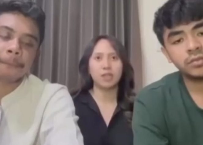 
					Wanita yang menghina gadis Muna, Dini Ginting saat membuat klarifikasi. Dok. Istimewa.