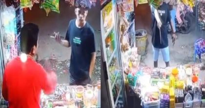 Pria Todong Badik dan Ancam Bakar Kios di Baubau Usai Aksi Penipuannya Terekam CCTV