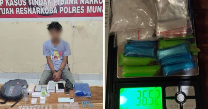 Tersangka diamankan di Polres Muna. Dok: Istimewa.