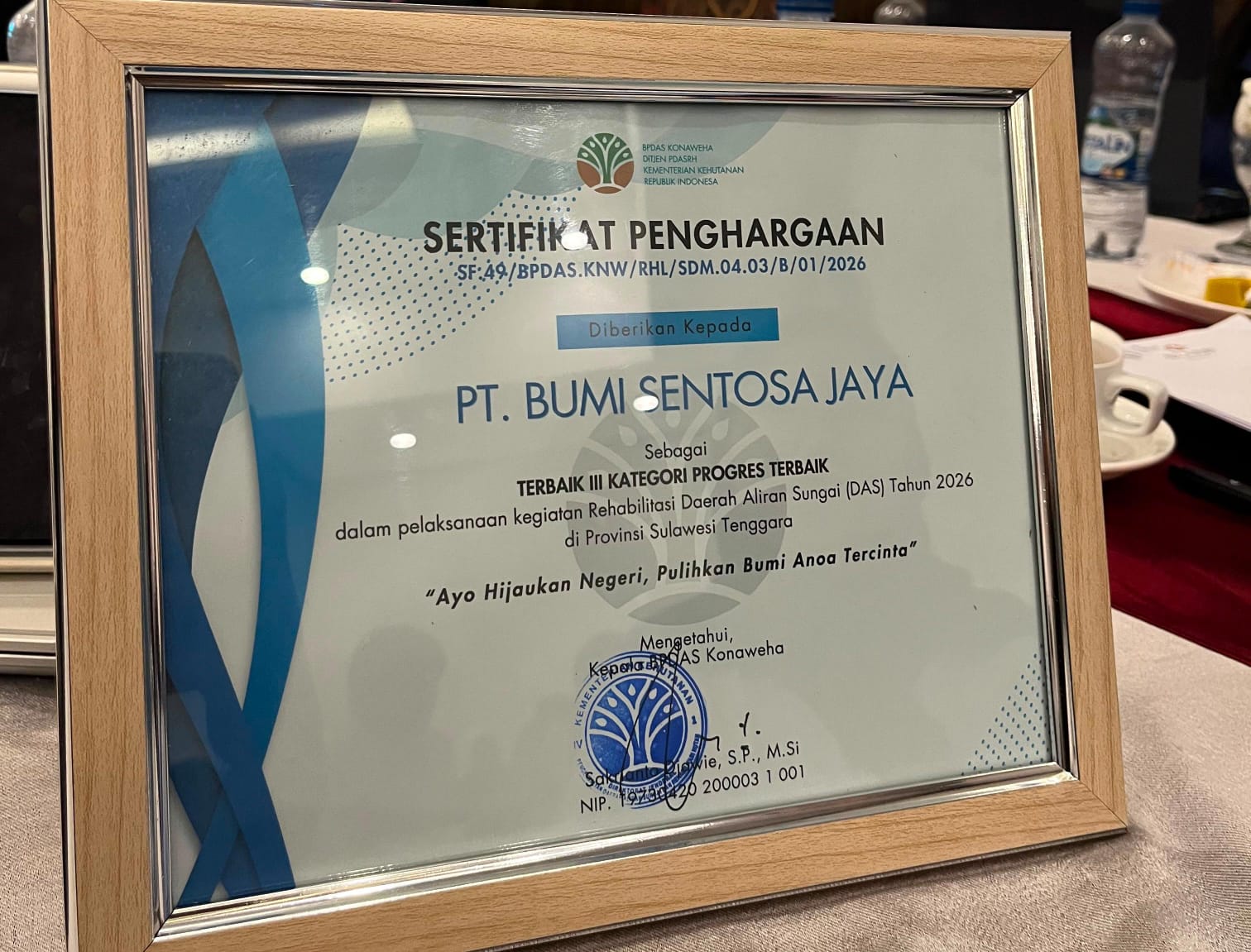 PT BSJ Raih Penghargaan Rehabilitasi DAS, Bukti Kepedulian pada Lingkungan di Konawe 2