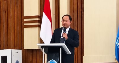 Ramadhan Tosepu memaparkan visi Asta Cita sebagai calon Rektor USN Kolaka periode 2026-2030.